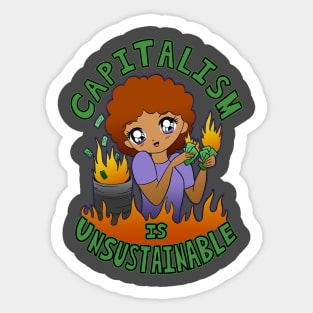 Capitalism Cutie Version 2 Sticker